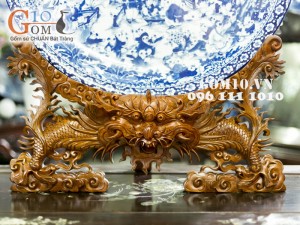 Đĩa trang trí vẽ Bách Nhi Bách Phúc, đường kính 70cm