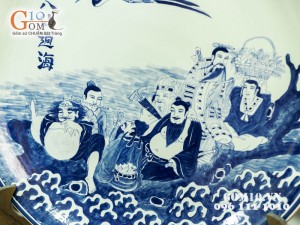 Đĩa trang trí vẽ Bát tiên