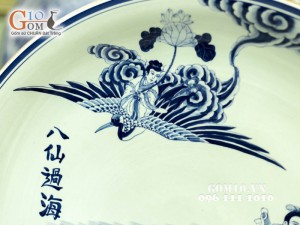 Đĩa trang trí vẽ Bát tiên