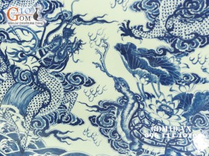 Đĩa trang trí vẽ tứ linh 40cm