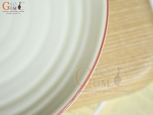 Đĩa tròn men kem vẽ Bồ Công Anh Phi 15cm