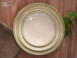 Đĩa tròn men vuốt trơn, đường kính 24cm
