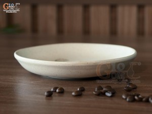Đĩa tròn salad men kem tấm vẽ Bạch Liên, đường kính 16,5cm
