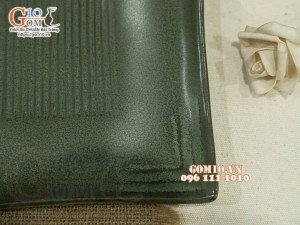 Đĩa vuông men hỏa biến xanh ngọc cổ, 25cm