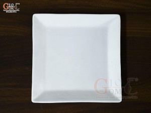 Đĩa vuông men trắng 19 x 19cm