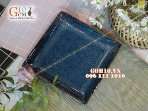 Đĩa vuông vênh sâu xanh đá 17cm