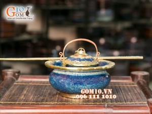 Điếu bát men hỏa biến 