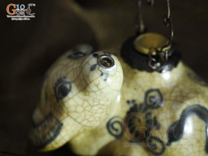 Điếu con giống dáng Trâu men rạn cổ, cao 9cm