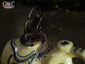 Điếu con giống dáng Voi men rạn cổ, cao 9cm