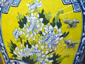 Đôi chóe men màu vẽ tứ cảnh Tài Lộc, 20L