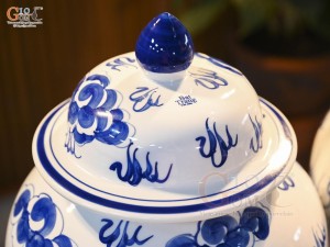 Đôi chóe men trắng vẽ Long Phụng, 30L