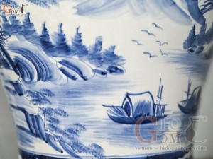 Đôi chóe men trắng vẽ Trĩ Đào phú quý tràm cổ, 30L