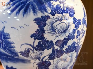 Đôi chóe men trắng vẽ Tùng Hạc Trường Xuân, 20L