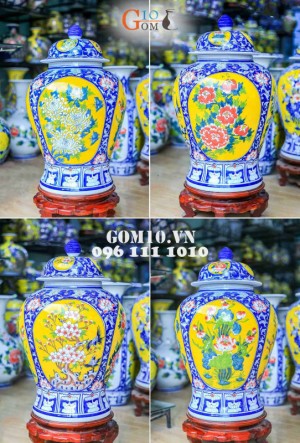 Đôi chóe tứ cảnh vẽ màu cao cấp 40 lít