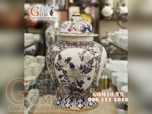 Đôi chóe vẽ Vàng cao cấp họa tiết Tứ Cảnh, 40 Lít ( 1 Đôi )