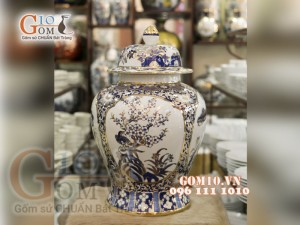 Đôi chóe vẽ Vàng cao cấp họa tiết Tứ Cảnh, 40 Lít ( 1 Đôi )