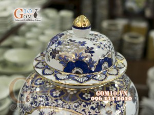 Đôi chóe vẽ Vàng cao cấp họa tiết Tứ Cảnh, 40 Lít ( 1 Đôi )