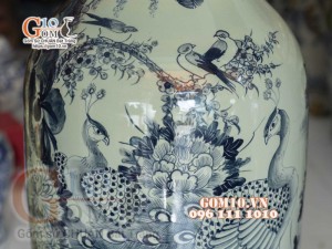 Đôi lọ lục bình họa tiết  tùng công phú quý, cao 1m6