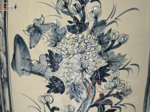 Đôi lộc bình họa tiết Tứ Cảnh men tràm cổ, cao 1m6