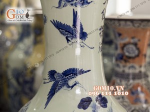 Đôi lộc bình men bóng, vẽ Bát Tiên 1m6 – Hàng vẽ kĩ