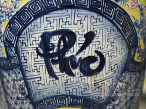 Đôi lộc bình men màu vẽ Chép Sen - Phúc Lộc, cao 80cm