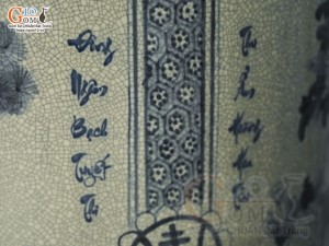 Đôi lộc bình men rạn cổ vẽ Tứ Cảnh Bốn Mùa, cao 1m60