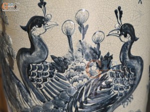 Đôi lộc bình men rạn nổi Công Tùng, cao 1m4