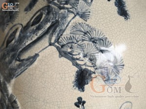 Đôi lộc bình men rạn nổi Công Tùng, cao 1m4