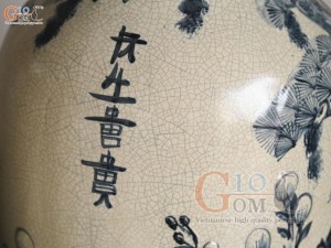 Đôi lộc bình men rạn nổi Công Tùng, cao 1m4