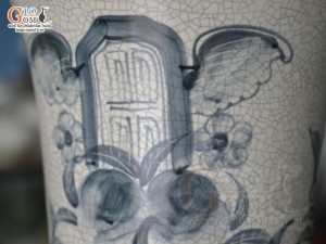 Đôi lộc bình men rạn nổi Tứ Cảnh Phúc Đức, cao 1m4