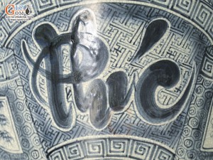 Đôi lộc bình men rạn vẽ Phúc Đức cao cấp, cao 1m40