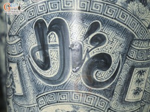 Đôi lộc bình men rạn vẽ Phúc Đức cao cấp, cao 1m40