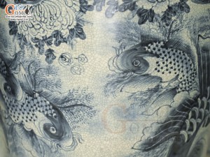 Đôi lộc bình men rạn vẽ Phúc Đức cao cấp, cao 1m40