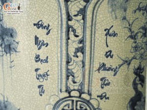 Đôi lộc bình men rạn vẽ Tứ Cảnh Phúc Đức, cao 1m40