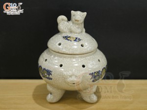 Đốt trầm men rạn Phúc Lộc Thọ