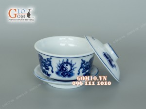 Bát sâm Phúc Lộc họa tiết Rồng, đường kính 8.5cm