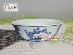 Bát tô loe men cổ vẽ Phượng hóa, đường kính 19cm