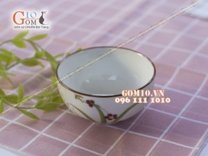 Bát cơm đào chuồn kem