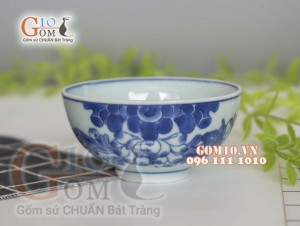 Bát thờ sen dây men lam cổ