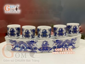 Kỷ cong 5 rồng xanh kim