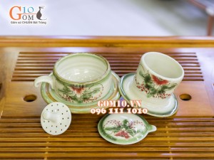Bộ phin cà phê men vuốt vẽ phù dung