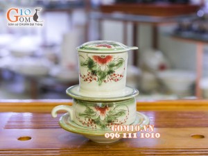 Bộ phin cà phê men vuốt vẽ phù dung