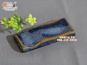 Gác đũa men hỏa biến xanh đá