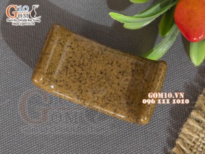 Gác đũa thìa gốm vàng 6x3cm