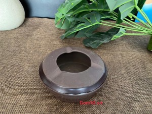 Gạt tàn gốm hồng sa nâu ganh