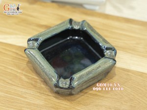 Gạt tàn men hỏa biến xanh ngọc