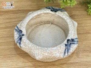 Gạt tàn men rạn họa tiết Sơn Thủy