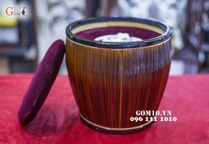 Giỏ ủ ấm tích cao cấp lót nhung đỏ 1,25L