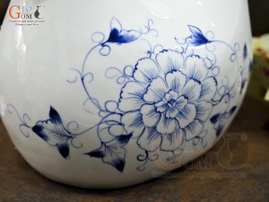 Gà mái tiết kiệm vẽ hoa dây, cao 30cm