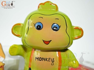 Khỉ sứ tiết kiệm màu xanh lá, cao 26cm